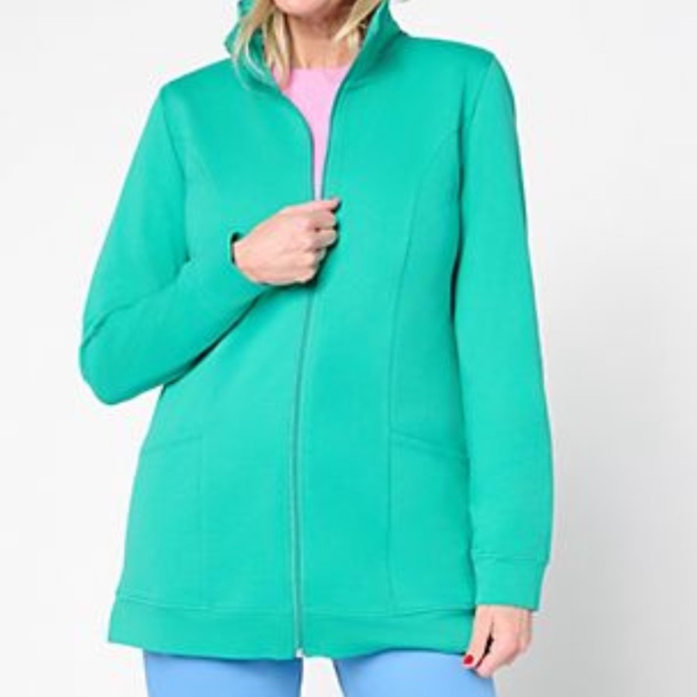 Denim & Co. Easywear French Terry Tunic Jacket
